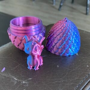 Pink and Blue baby Dragon and Egg  - 3D Printing